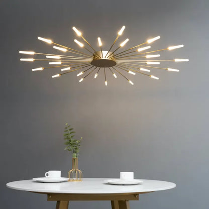 Plafonnier Japandi Métal Aluminium & Acrylique Doré – Isco