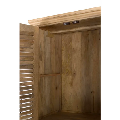Armoire Japandi Bois Mangue Naturel – Venecia