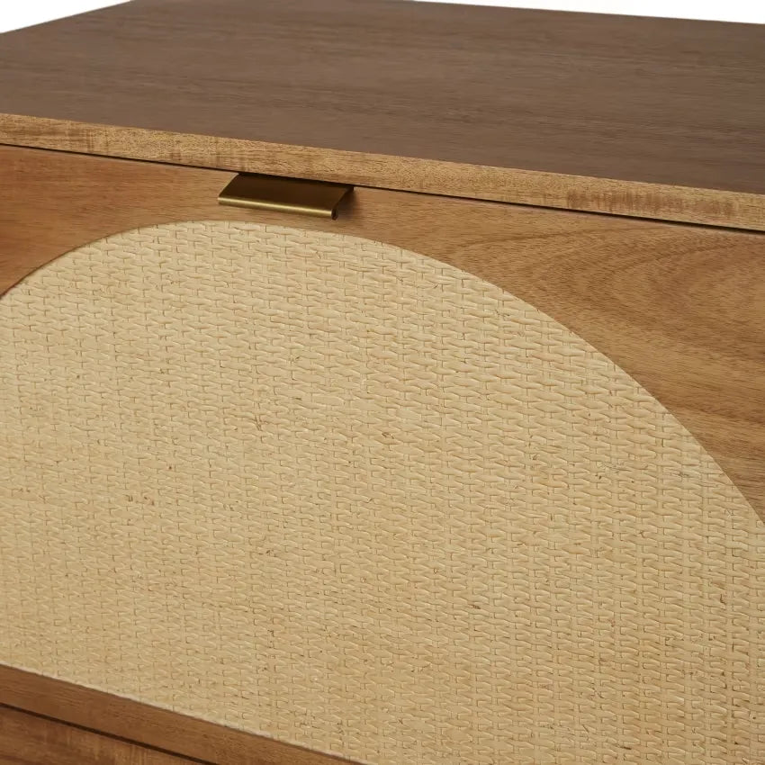 Meuble TV Japandi Vintage Fibre Végétale – Tarifa