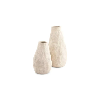 Vase Japandi Grès Beige 17×33,5 – Cave