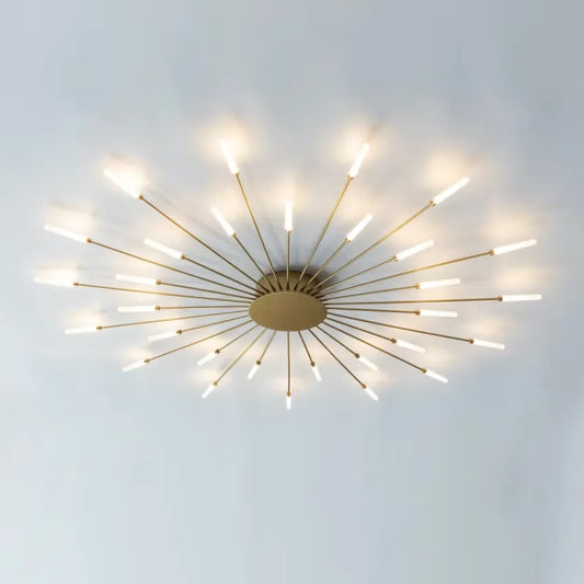 Plafonnier Japandi Métal Aluminium & Acrylique Doré – Isco