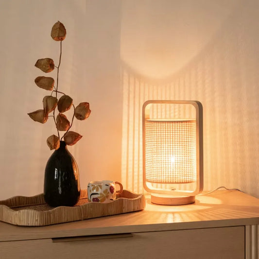 Lampe Japandi Hévéa & Bambou – Griffin