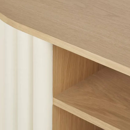 Meuble TV Japandi Rondins Blancs – Caldera