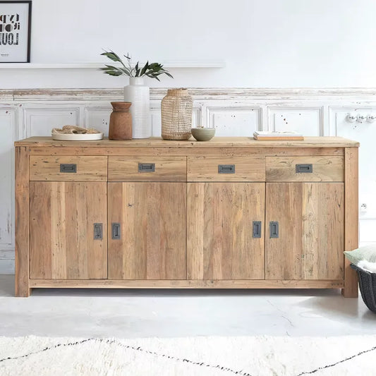 Buffet Japandi Teck Recyclé Massif 200 cm – Cargo