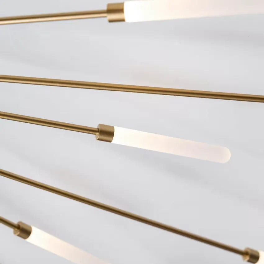 Plafonnier Japandi Métal Aluminium & Acrylique Doré – Isco