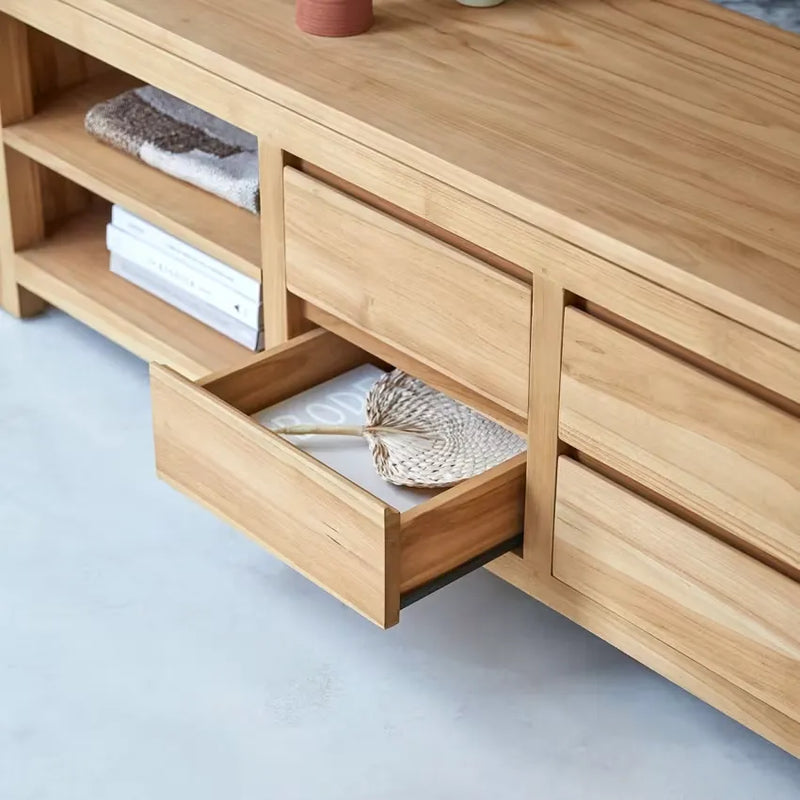 Meuble TV Japandi Teck Massif 200 cm – Patio