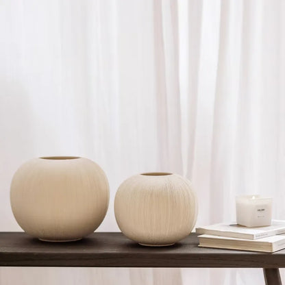 Vase Japandi Grès Beige 28×23 – Vico