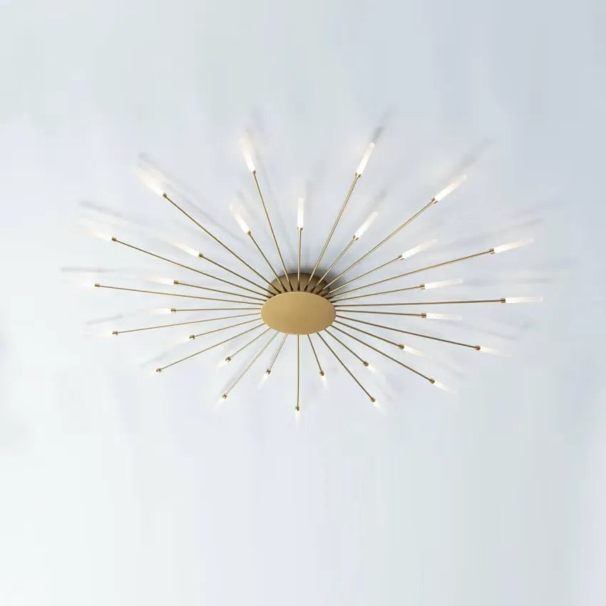 Plafonnier Japandi Métal Aluminium & Acrylique Doré – Isco
