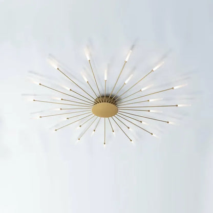 Plafonnier Japandi Métal Aluminium & Acrylique Doré – Isco