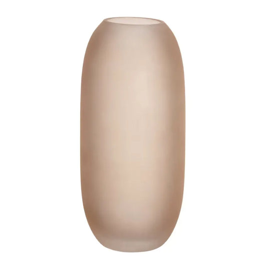 Vase Japandi Verre Recyclé Beige H22 – Tuz