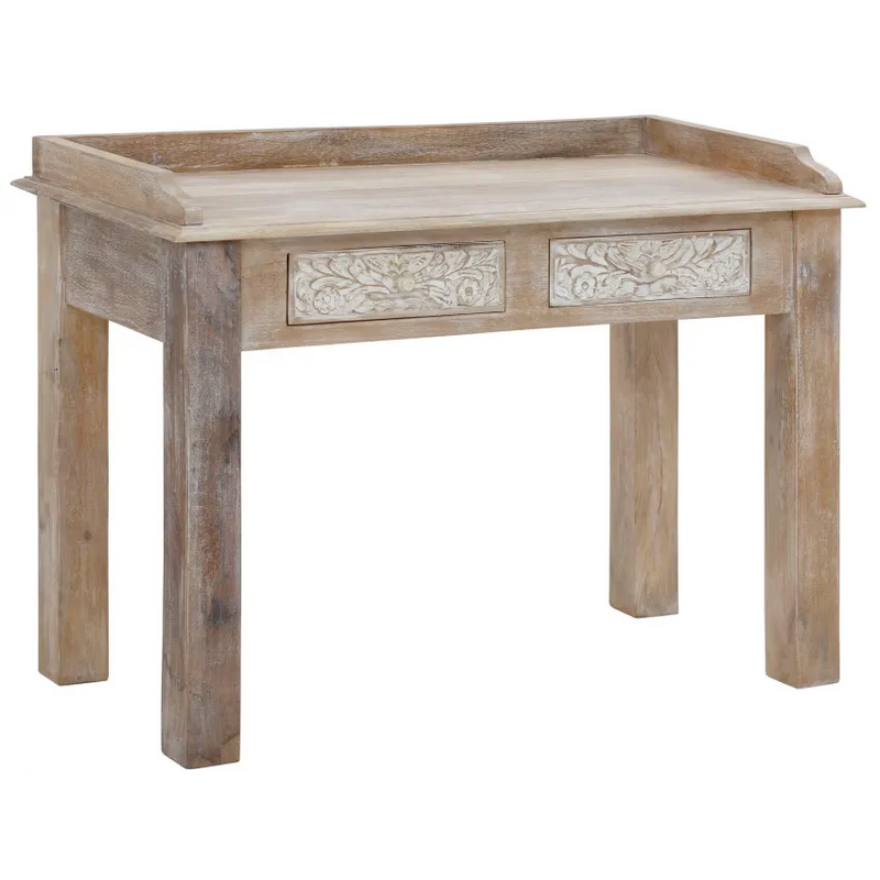 Bureau Japandi 2 portes Bois Marron – Malati