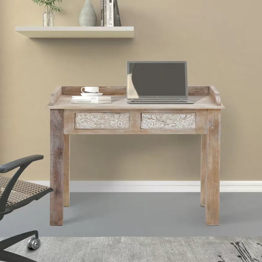 Bureau Japandi 2 portes Bois Marron – Malati