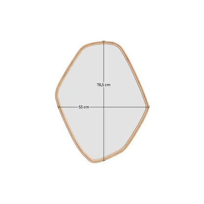 Miroir Japandi Organique Rotin 76,5×53 – Tseri