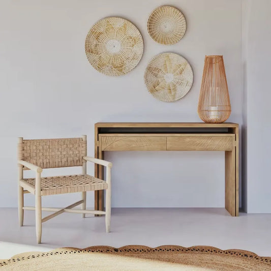Bureau Japandi Console 2 tiroirs Manguier – Tanzania