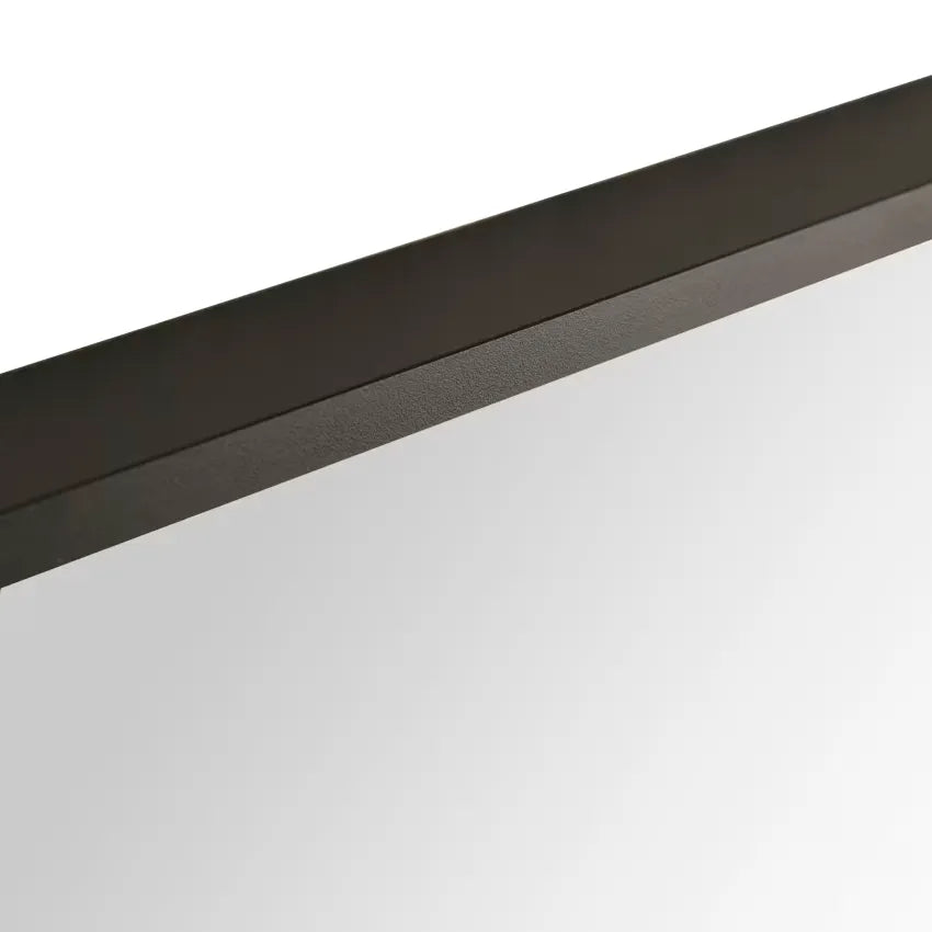 Miroir Japandi Structuré Aluminium Noir 60×120 – Enael