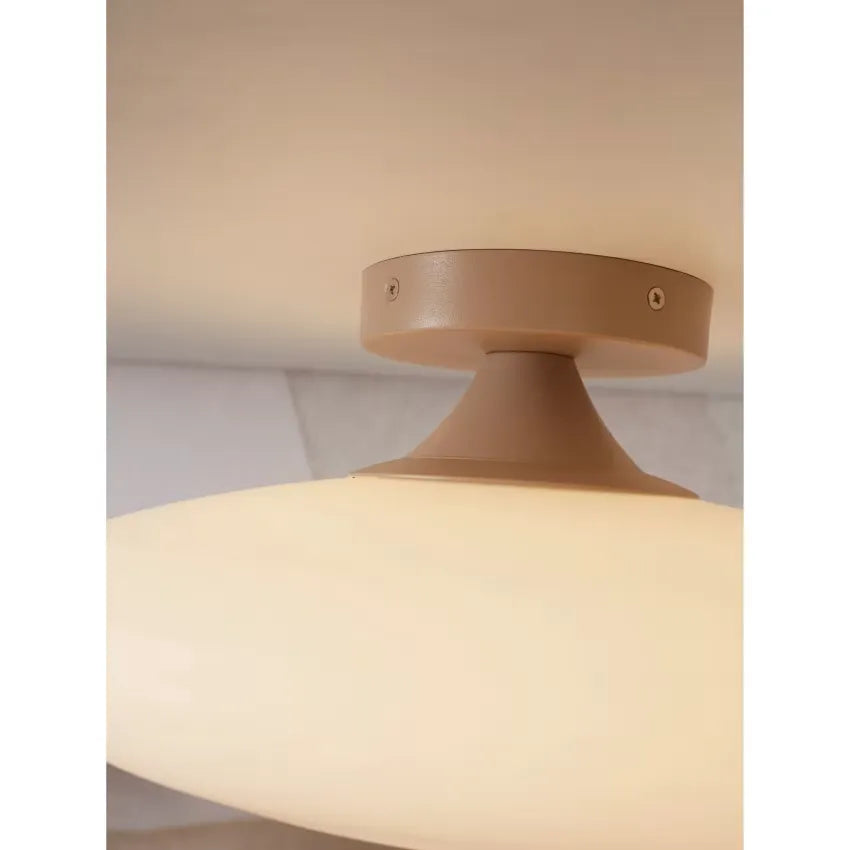 Plafonnier Japandi Verre Blanc Ø 34 – Sapporo