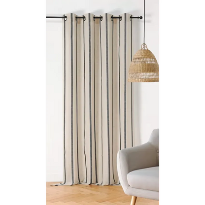 Rideau Japandi Rayures Naturelles 145×275 – Davina