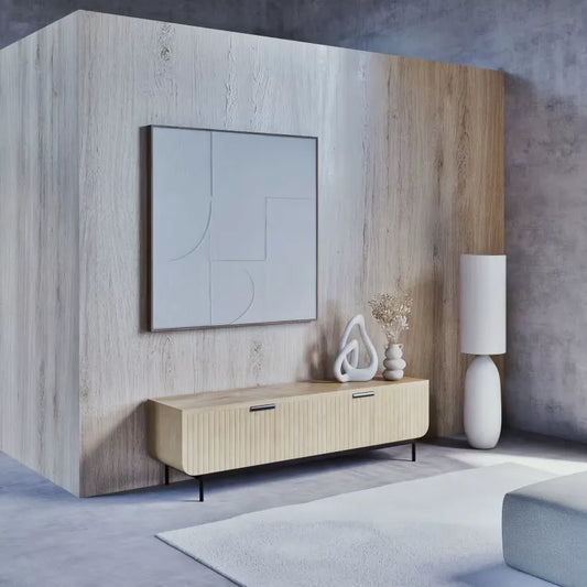 Meuble TV Japandi 2 Tiroirs – Boldin