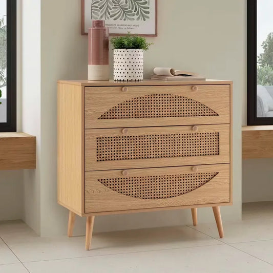 Commode Japandi Chêne 3 Tiroirs – Luna