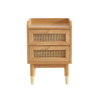 Table de chevet Japandi Chêne & Cannage – Leon