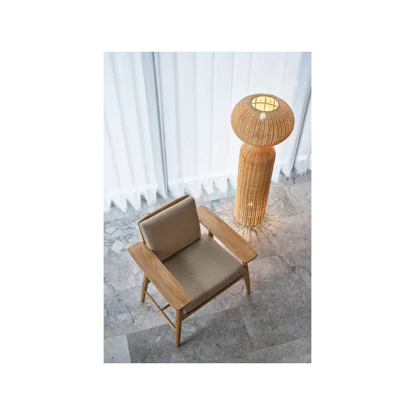 Lampadaire Japandi Rotin Naturel – Vinka
