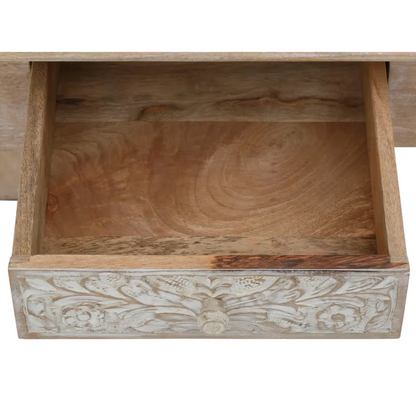 Bureau Japandi 2 portes Bois Marron – Malati