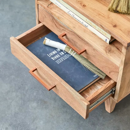 Table de chevet Japandi Acacia Massif – Oslo