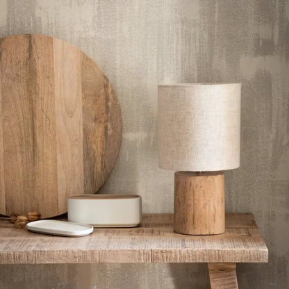 Lampe Japandi Eucalyptus & Coton Écru – Calvi