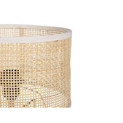 Lampe Japandi Métal & Rotin Beige – Yuca