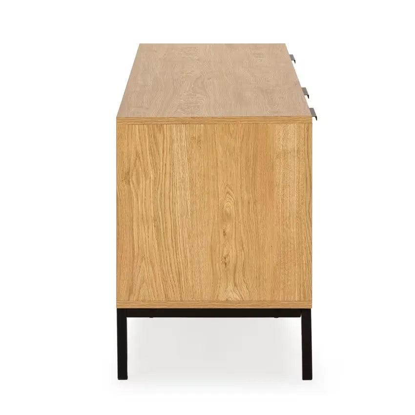 Meuble TV Japandi 3 Portes Bois – Monica