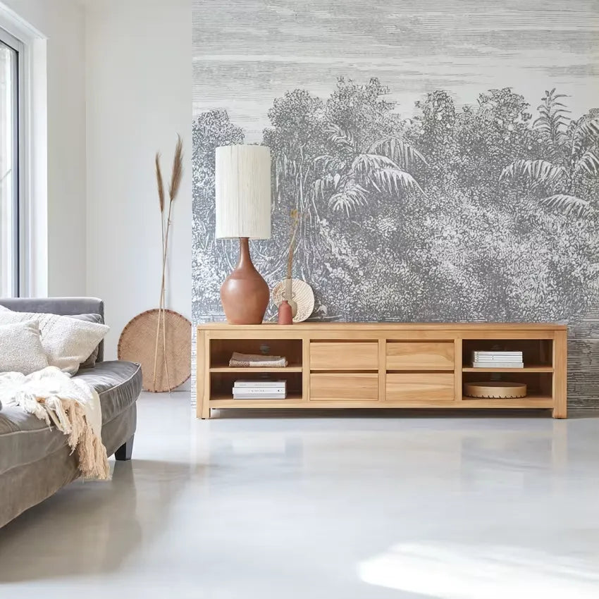 Meuble TV Japandi Teck Massif 200 cm – Patio