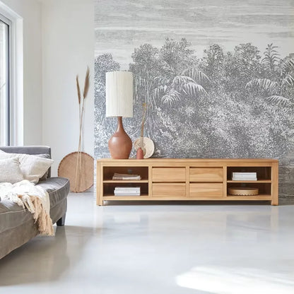 Meuble TV Japandi Teck Massif 200 cm – Patio