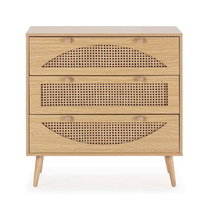 Commode Japandi Chêne 3 Tiroirs – Luna