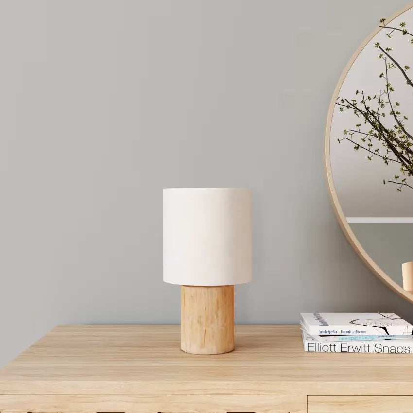 Lampe Japandi Eucalyptus & Coton Écru – Calvi
