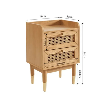 Table de chevet Japandi Chêne & Cannage – Leon