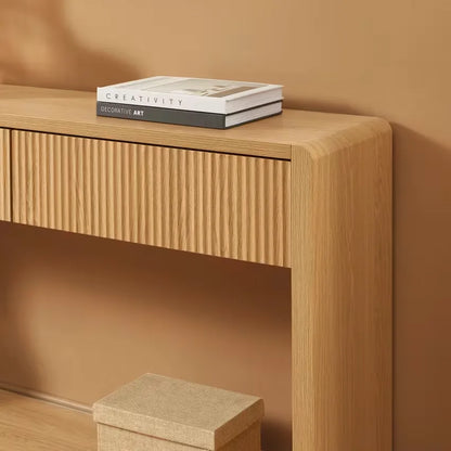 Console Japandi Bois Chêne 2 tiroirs 120 cm – Utica