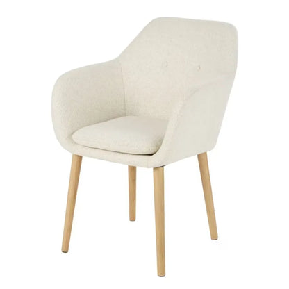Fauteuil Japandi Bouclette Écrue – Arnold