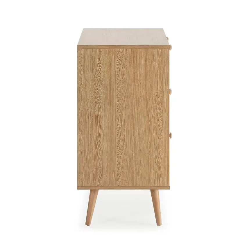 Commode Japandi Chêne 3 Tiroirs – Luna
