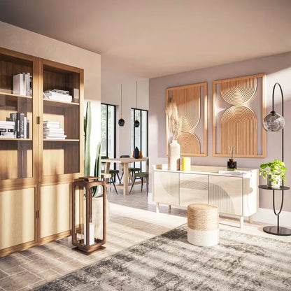 Pouf Japandi Jute Tressé Beige & Brun – Omar