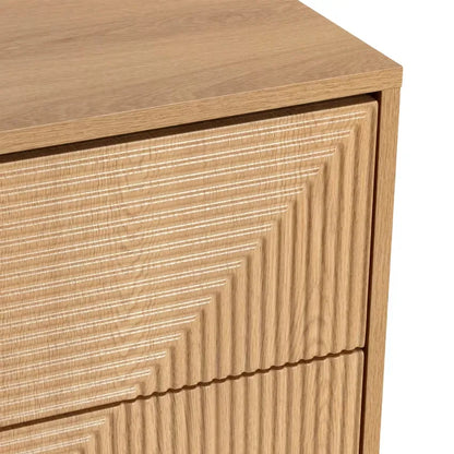 Commode Japandi 3 Tiroirs Effet Chêne – Telmo