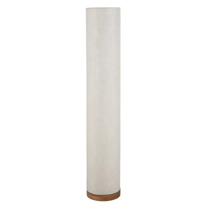 Lampadaire Japandi Bois de Manguier & Lin Beige H140 – Saliah