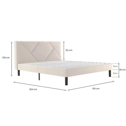 Lit Japandi – Demi-carré Beige – Zeffirio