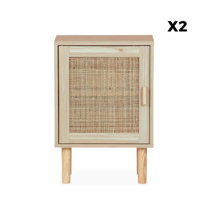 Tables de chevet Japandi Cannage – Camargue