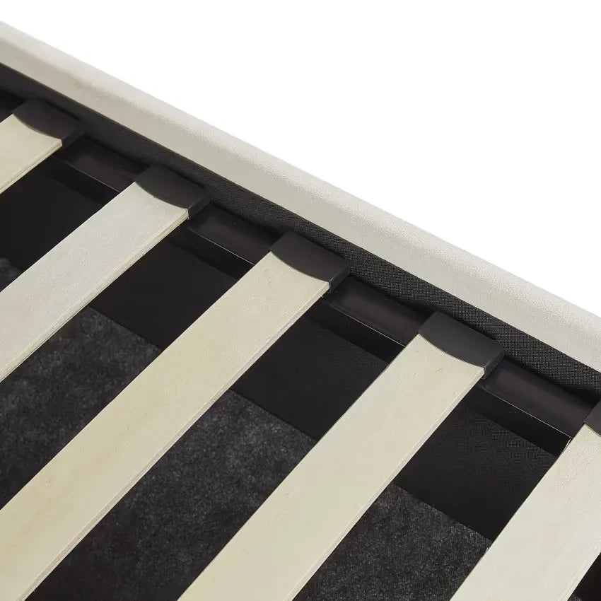 Lit Japandi 180x200 Tissu Blanc – Vincennes