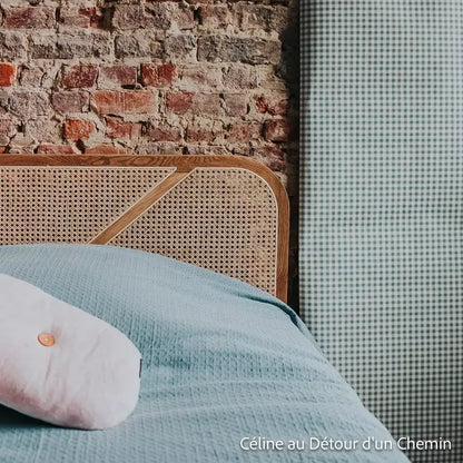 Lit Japandi 140x190 Chêne & Cannage Naturel – Leonie