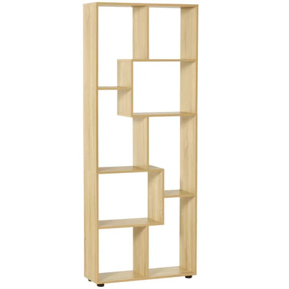 Étagère Japandi Zig-Zag Chêne Clair – Homcom