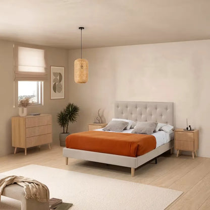 Commode Japandi 3 Tiroirs Effet Chêne – Telmo