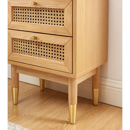 Table de chevet Japandi Chêne & Cannage – Leon