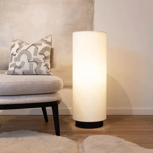 Lampadaire Japandi Lin Blanc & Noir – Elmo