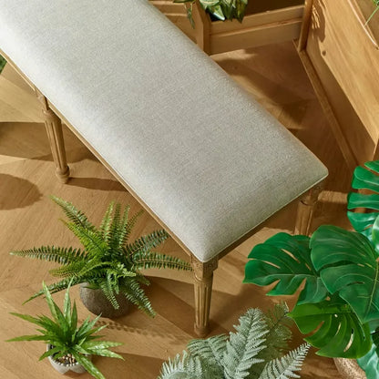 Banc Japandi Hévéa & Lin Beige – Stephen